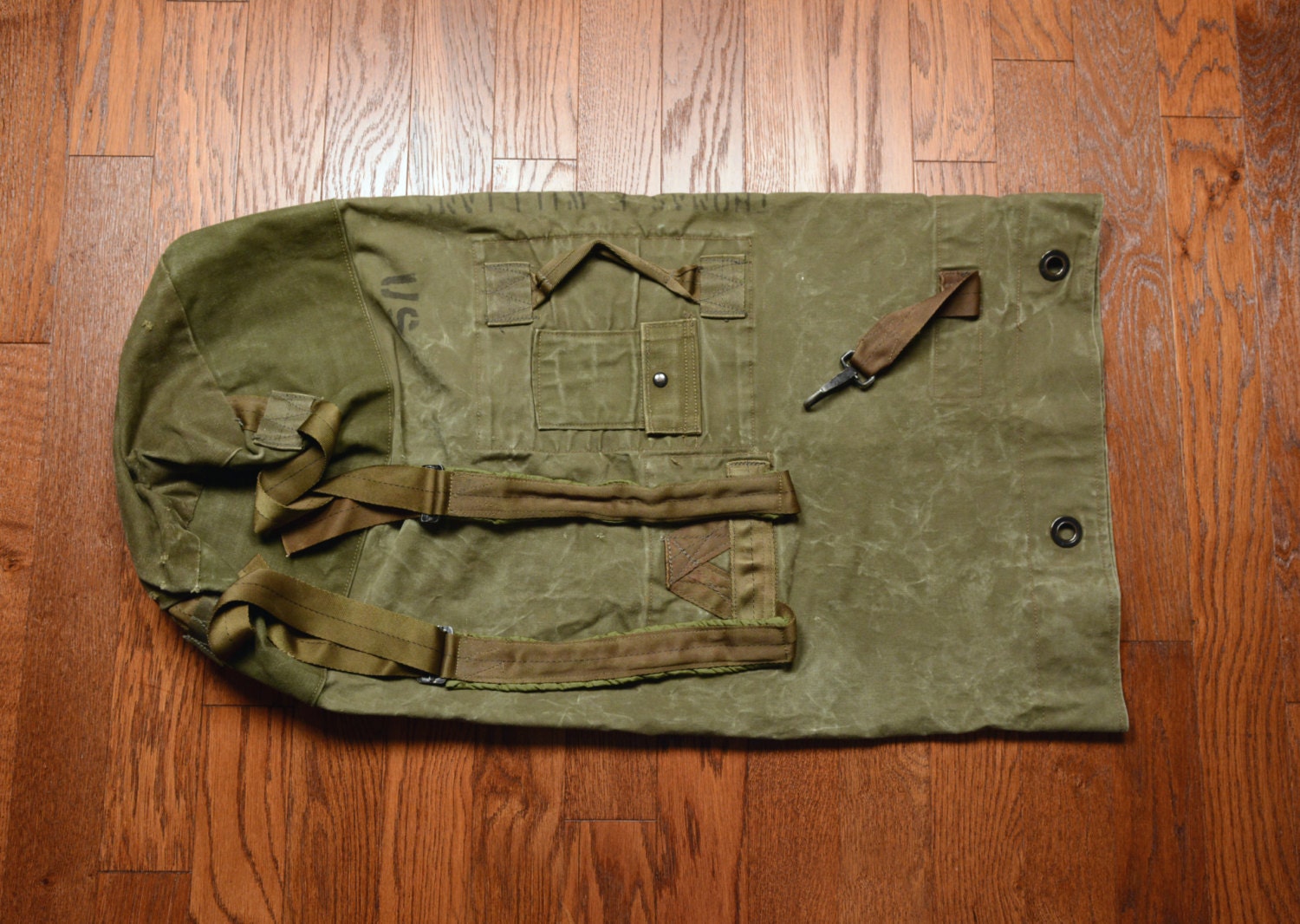 vintage US Army duffel bag duffle bag type ii type 2 heavy