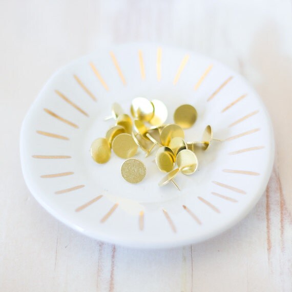 Gold Metal Thumb Tacks 20 pc