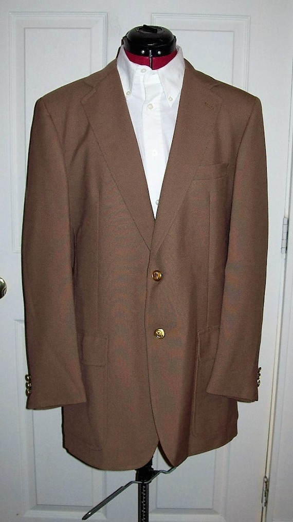 Vintage Men's Brown Sport Coat Blazer by Stanley Blacker