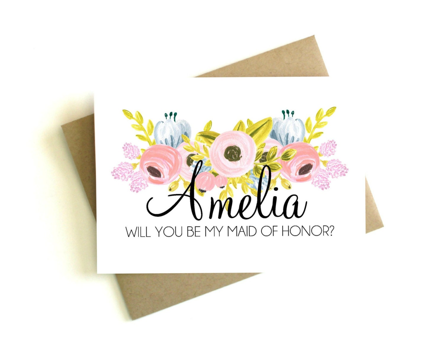 Personalized Maid of Honor Card 'Will You Be My Maid of