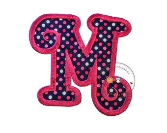 Letter m applique | Etsy