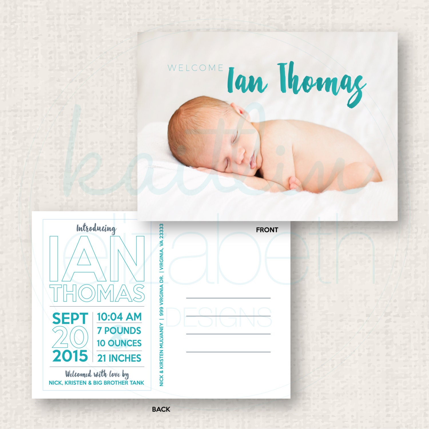 Custom Baby Announcement