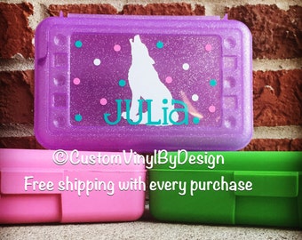 Personalized Pencil Box, Plastic Pencil Box, Personalized School Supplies, Personalized Crayon Box, Personalized School Box, Art Supply Box