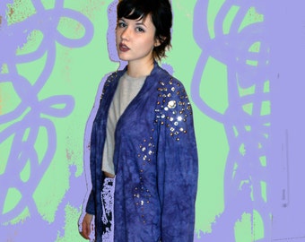 90s Studded Tie Dye Sweater