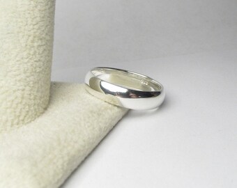 Silver Wedding Band Mens Wedding Band Sterling Silver Band Sterling Silver Ring Handmade Made to Size Engraving Option