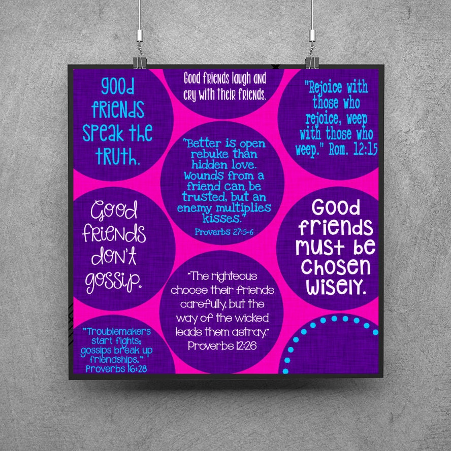 Friendship Scripture Printable with 4 by DigitalPrintsbyKatie