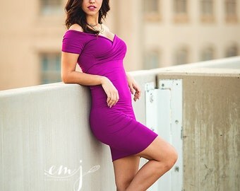 Emerlie Gown Fitted Maternity Gown Long by SewTrendyAccessories