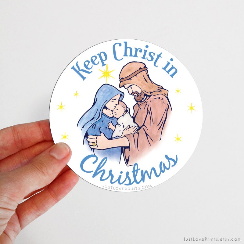 Car Keep Christ in Christmas 4x4 in.