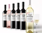 Wedding Milestone Wine LabelsFloral Wedding GiftsEngagement Gift ...