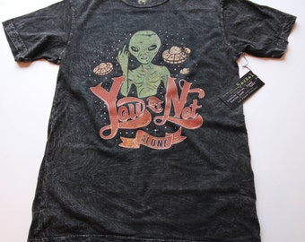 Alien - Alien Shirt - Alien Tee - Alien T-shirt - Alien T Shirt - Alien T-shirt - Alien head shirt - Middle Finger - Not Alone-Middle Finger