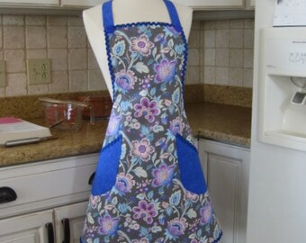 Ladies Apron, Kitchen Apron, Full Cooking Apron