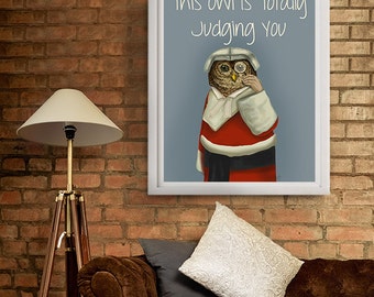 Lawyer Gift Legal Gift Owl Judge gift - Owl judging you meme - owl print law school graduation gift birthday gift for dad gift for husband