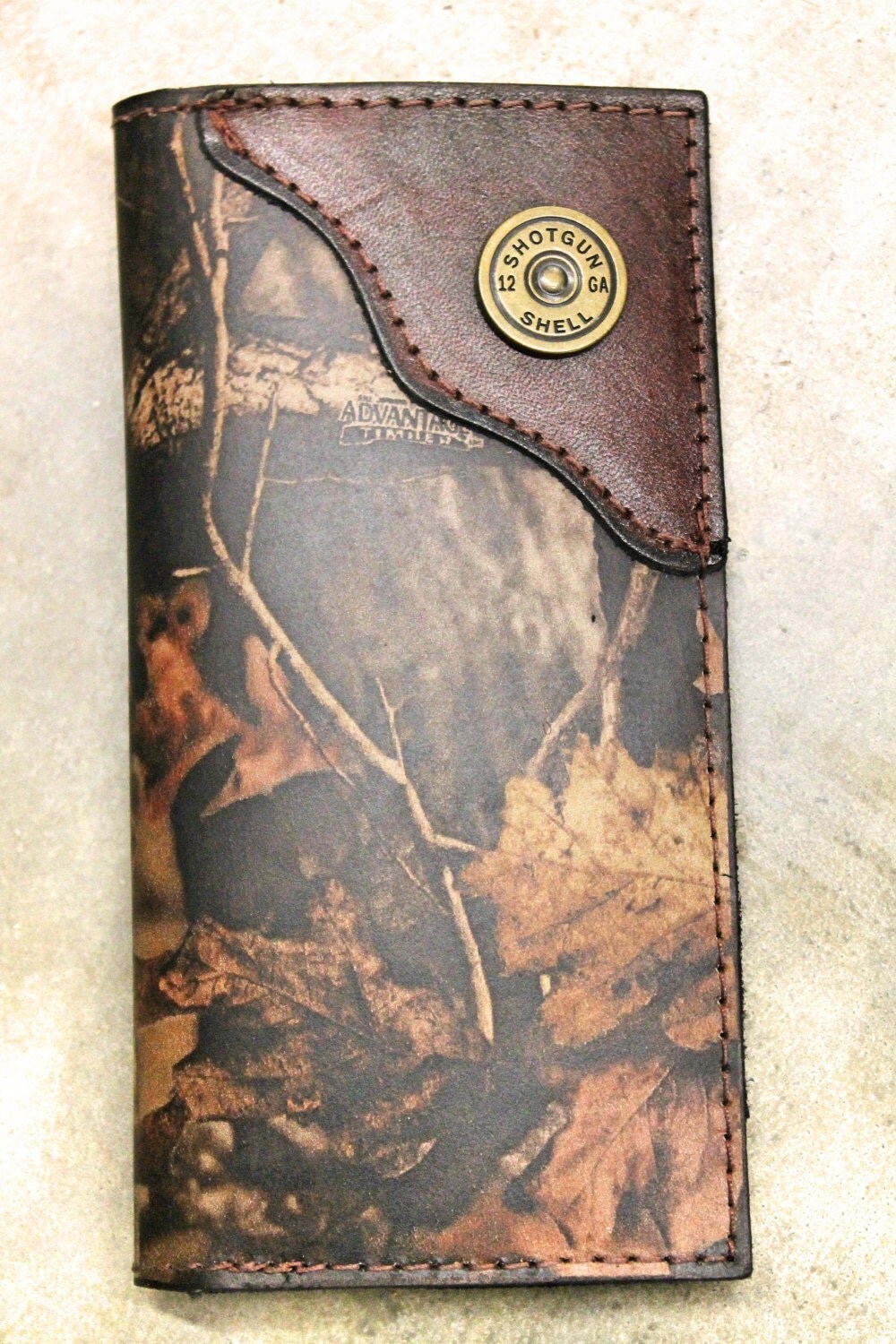 RealTree Camo Leather Checkbook Wallet with by