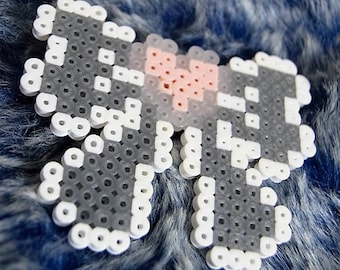 Portal Companion Cube Inspired 8 Bit Perler Bow