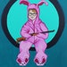 Giclee PRINT 11x14 Ralphie "A Christmas Story" Red Ryder You'll Shoot Your Eye Out Pink Bunny Pajamas Holiday Gift Figure Abstract