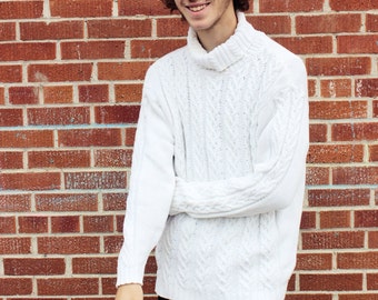A beautiful vintage white turtleneck shirt.
