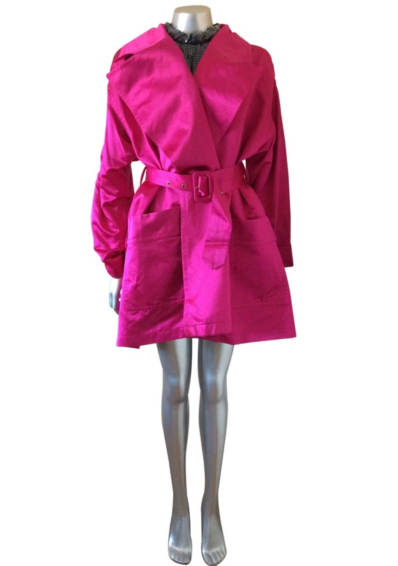 Escada Vintage Pink Silk Coat by TheFashionWard on Etsy