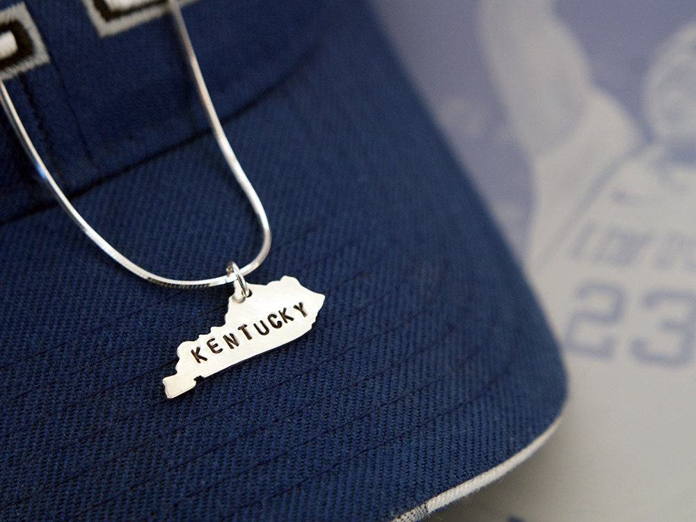 KENTUCKY Pendant Made in the USA Sterling Silver Hand