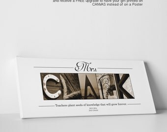 Gift for Teacher, Personalized gift for Teacher, Teachers Gift, Class Gift for Teacher, Christmas Gift - CANVAS PROMO