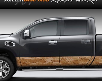 Grassland Camo Matte Rocker Wrap Vinyl Decal – 13 Feet Total Length – Made In USA