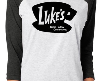 Gilmore Girls T-Shirt - Lukes Diner T-Shirt - Lukes Coffee Shirt - Gilmore Girls T-Shirt - Gilmore Girls 3/4 Sleeve