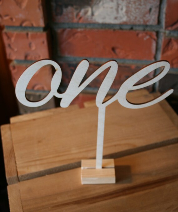 Items similar to Laser Cut Table Numbers FREESTANDING great for