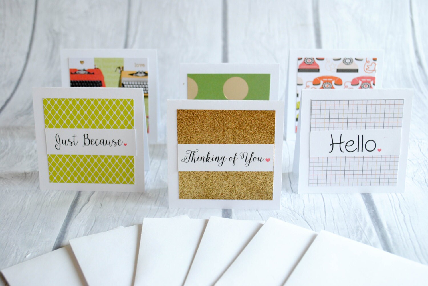Mini Note Cards Set of 6 Small Gift Card Mini by MPaperDesigns