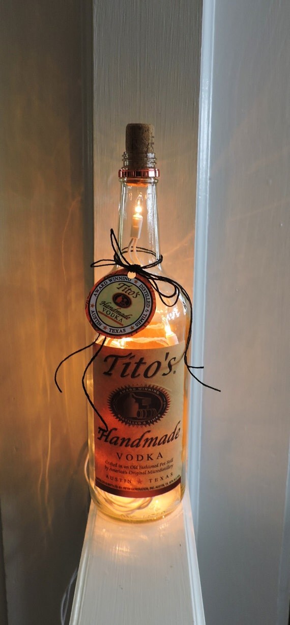 Tito's Vodka Bottle Light Tito's Lamp Bar by MonikasBoutique