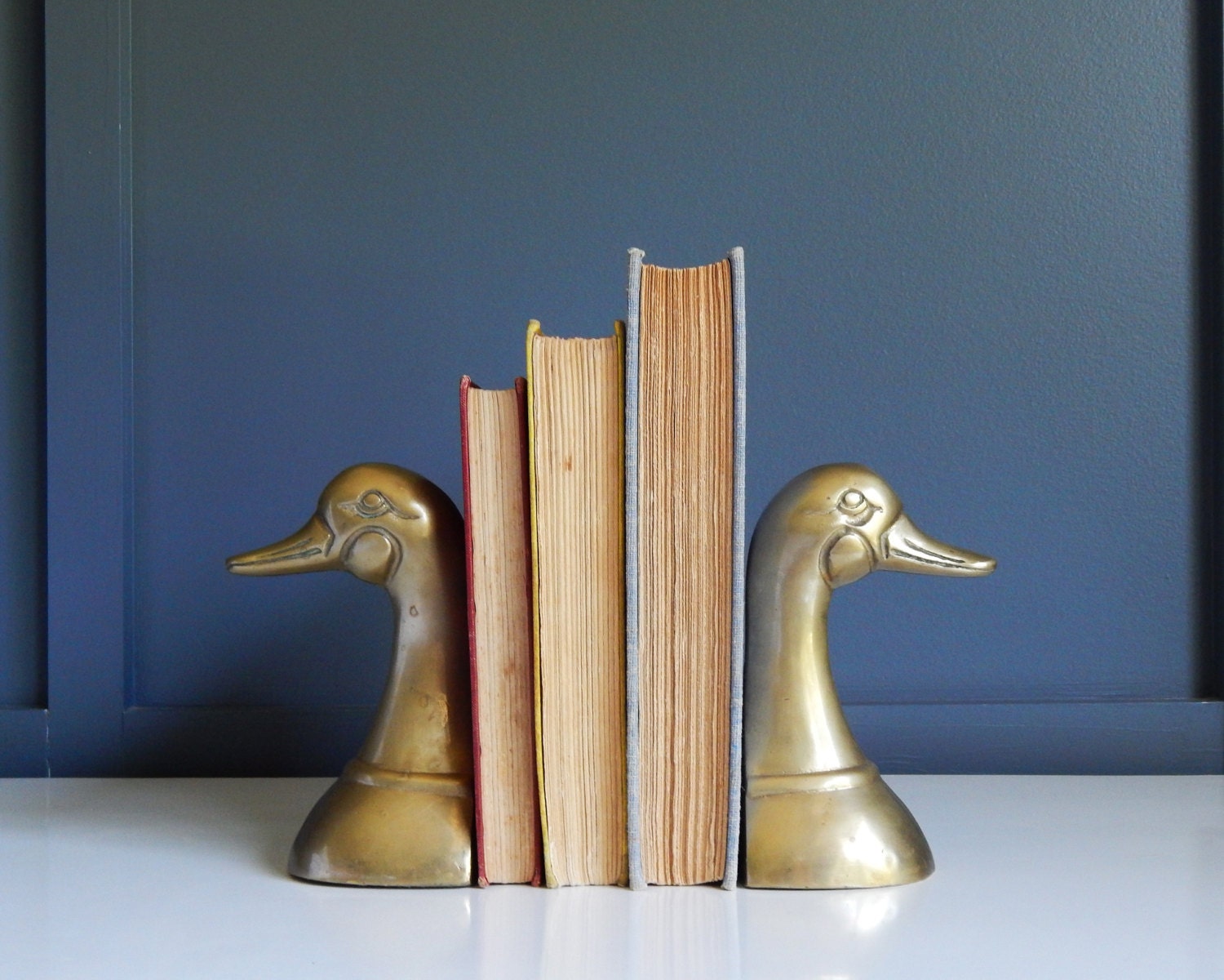 leonard solid brass duck bookends