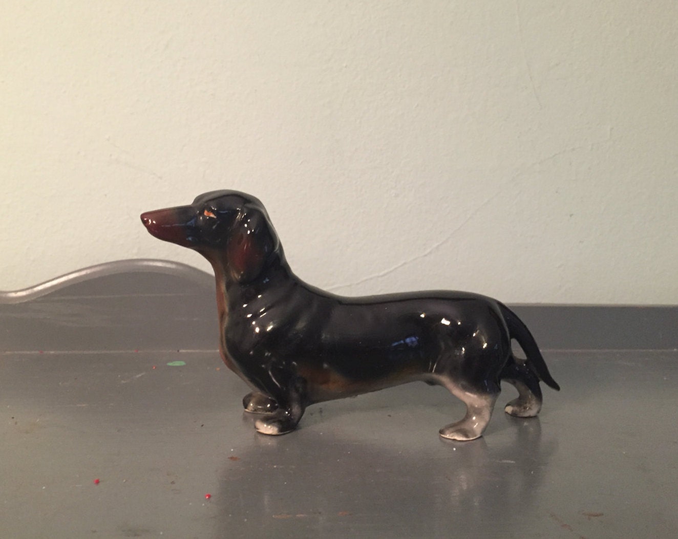 steampunk dachshund statue