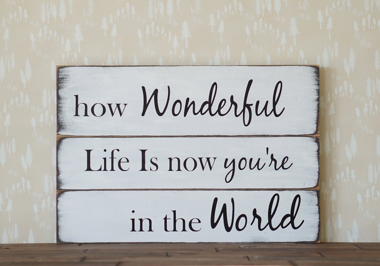 How Wonderful Life Is Now You're in the World Rustic