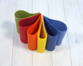 Felt Bundle - Wildflowers Collection - Wool Blend Felt Sheets, 9 x 12 inches