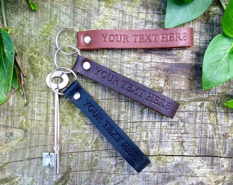 Personalised keychain leather Couple keychain Custom keychain College student gift Key ring Monogrammed Key chain Key fob Housewarming gift