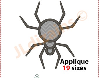 Spider Applique Design. Spider embroidery design. Embroidery design spider. Applique spider. Monogram spider. Machine embroidery design.