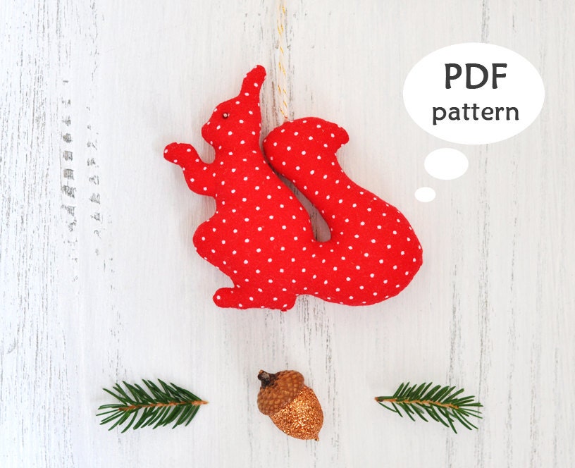 stuffed squirrel sewing pattern