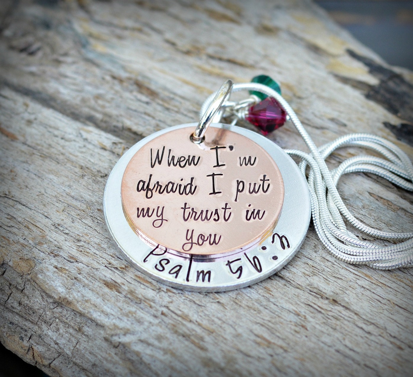 Bible Verse Jewelry Scripture Jewelry Psalm 56 3 Sister