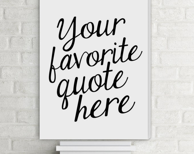 Custom Gallery Wrapped CANVAS Art - Choose your own colors and words! Many colors and sizes to choose from!
