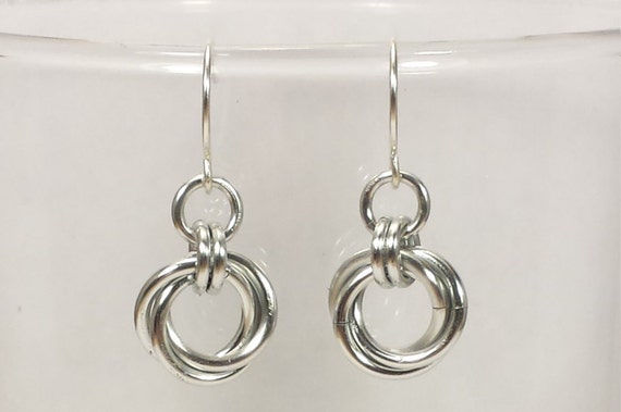 Mobius Chainmail Earrings