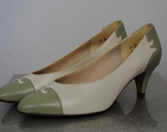 olive green kitten heels