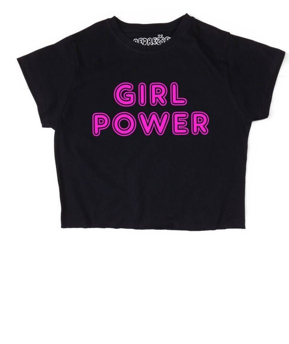 Items similar to Girl Power // Crop Top // Spice // Neon // Retro