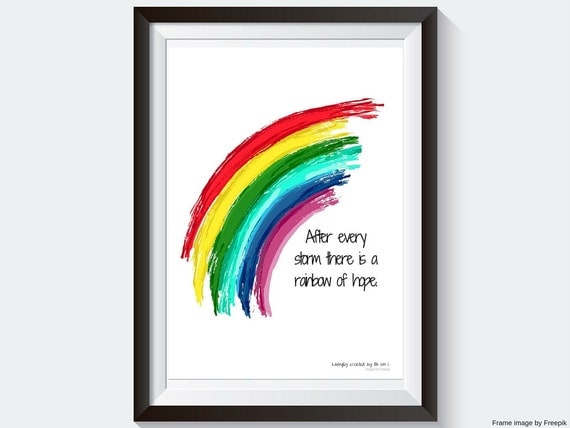 rainbow baby printable wall hanging rainbow of hope