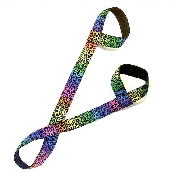 Neon Leopard Print Roller Skate Leash by RollerStuff on Etsy