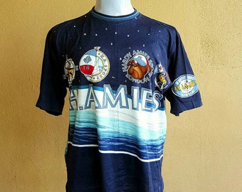 Hardy Amies Sport London - England Graphics Pattern Print Shirt Size M