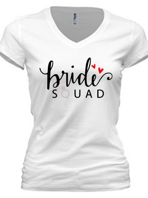 Bride Squad Tshirt Bridal party gifts by ColeysCuteCreations