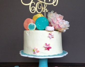 Happy 60th cake topper, 60th cake topper, 60th birthday cake topper, 60th birthday decorations, 60th birthday party, 60th birthday