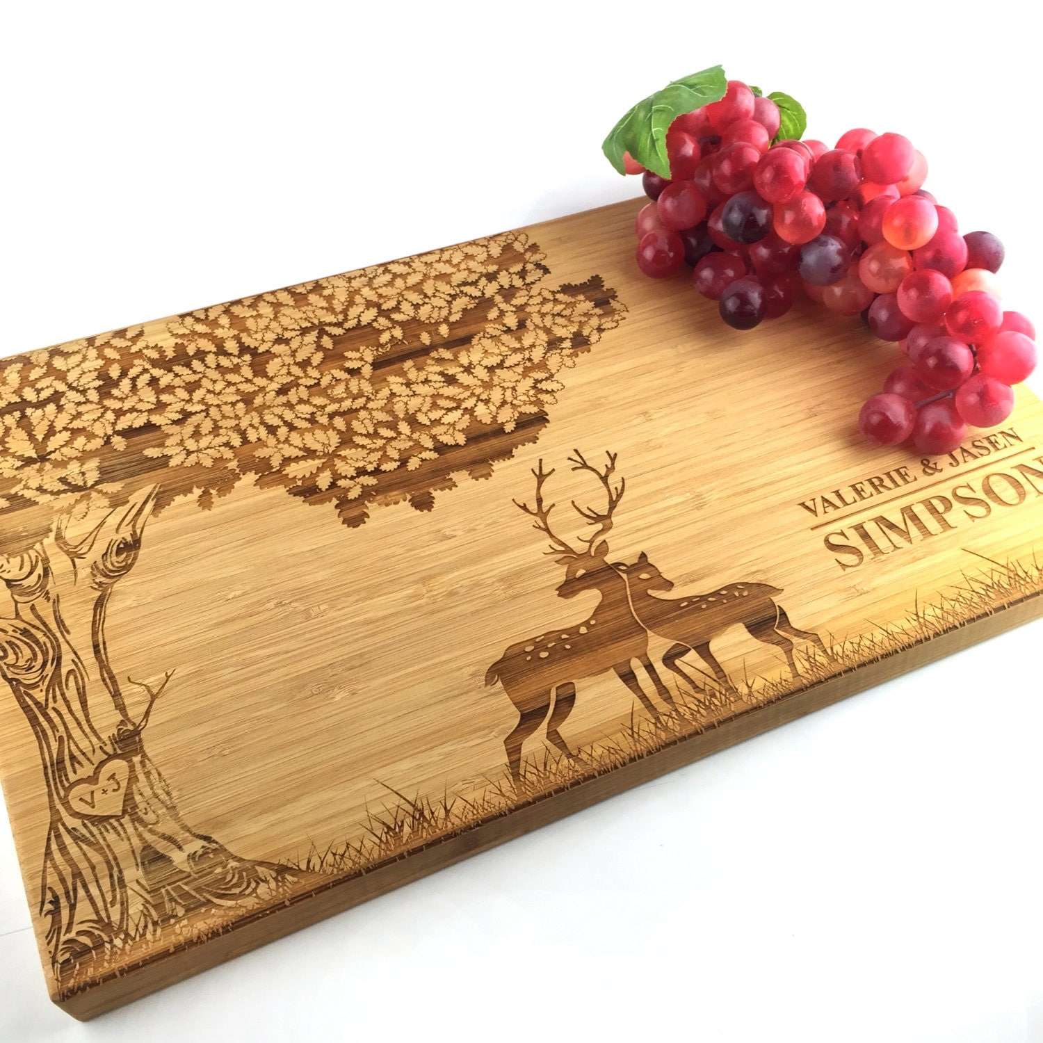 Cutting Board Personalized Wedding Gift Custom Wood Hunter