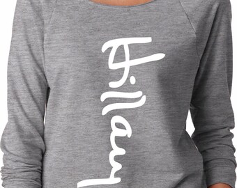 Hillary Clinton for President 2016 Ladies Off the Shoulder Terry Raglan