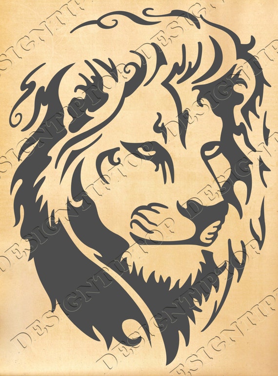 Download Lion SVG head of a lion svg dxf eps png print and cut
