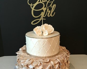 It's A Girl Cake Topper, Baby Sprinkle Cake Topper, Baby Shower Cake Topper, ANY COLOR