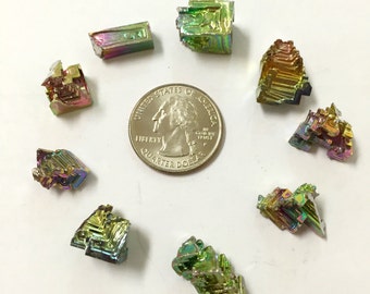 Three Mini Bismuth Crystals - Extra Small Bismuth
